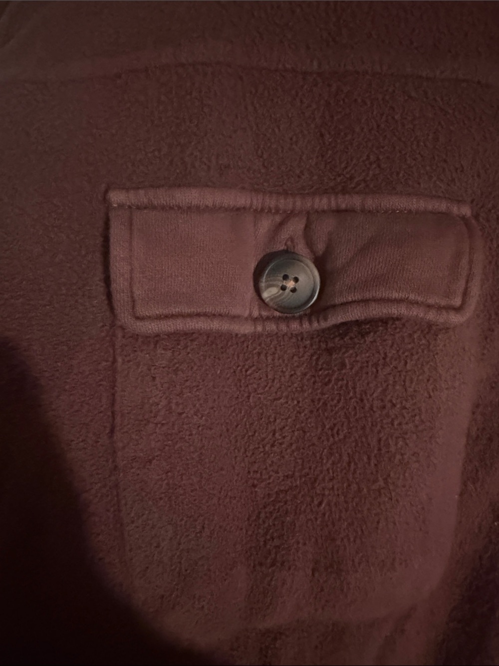 Brown Button-Up Fleece Jacket - Picture 3 of 3